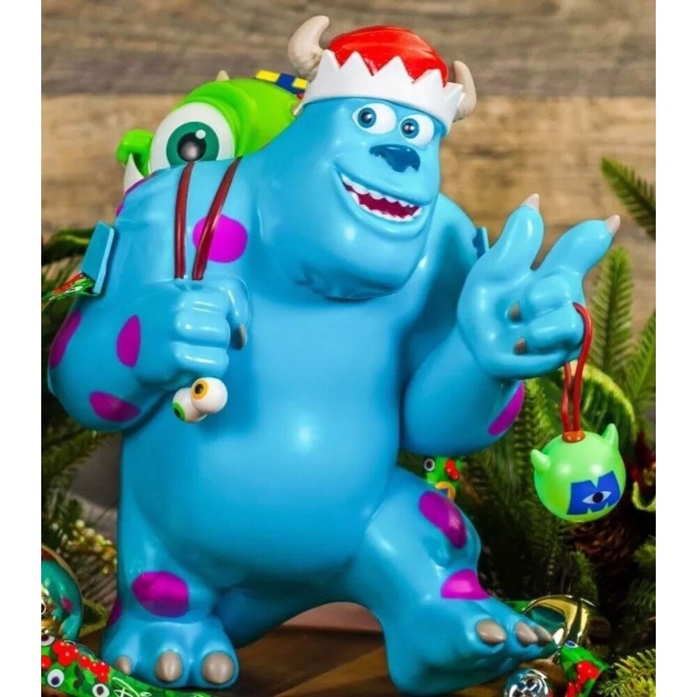 In Hand 2024 DISNEY PARKS SANTA SULLY & Mike Wazowski POPCorn Bucket Christmas